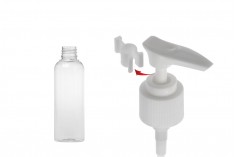 Пластмасова PET бутилка 150 мл за шампоан със заключващ се механизъм