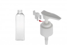 Пластмасова PET бутилка за шампоан 200 мл със заключващ се механизъм