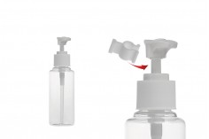 Пластмасова PET бутилка за шампоан 100 мл със заключващ се механизъм