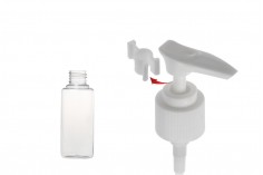 Пластмасова PET бутилка за шампоан 100 мл със заключващ се механизъм