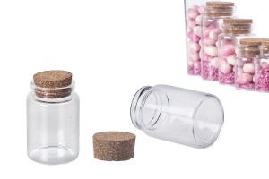 Малки стъклени шишета с коркова тапа 80 мл, с размер 47х70-изображение_продукт
