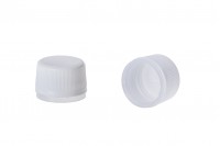 Бяла пластмасова капачка със защитен пръстен  PP24
