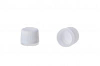Пластмасова бяла капачка със защитен пръстен PP18 
