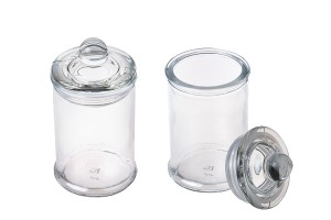 Малко стъклено бурканче с херметическа стъклена капачка 150 мл-изображение_размери