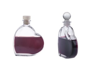 Бутилка във формата на сърце 200 мл-изображение_размери
