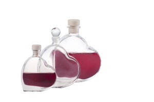 Стъклена бутилка във формата на сърце 100 ml-изображение_група