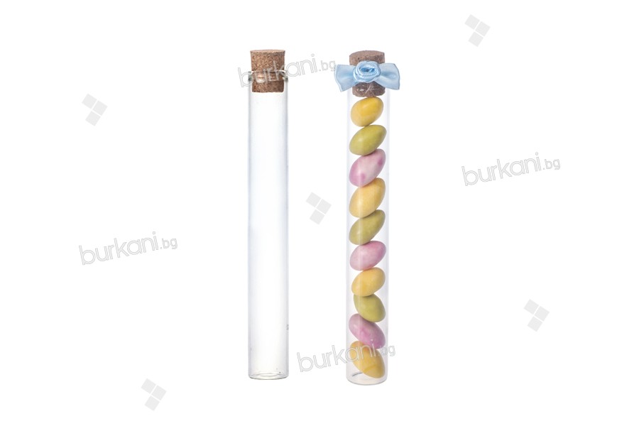 Стъклени епруветки с тапа за бонбониери за сватба или кръщене