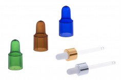 Пластмасови капачки в  4 цвята : кафяво, синьо, зелено и прозрачно ( за пипети с алуминиеви капачки)