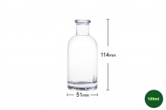 Стъклена квадратна бутилка 100 ml