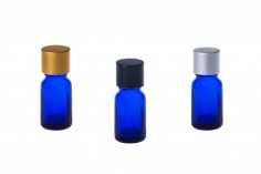 Стъклена синя бутилка з аетерични масла 10 мл с гърловина PP18