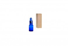 Стъклена синя бутилка з аетерични масла 10 мл с гърловина PP18