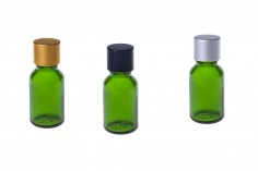 Стъклена зелена бутилка за етерични масла 15 мл с гърловина PP18