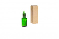 Стъклена зелена бутилка 30 мл за етерични масла с гърловина PP18