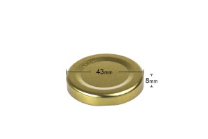 Капачка Т.О. 43 Голд с пик и без пик бутон-изображение_размери