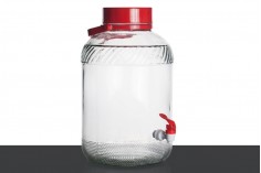Plastik musluklu cam kavanoz 10 litre