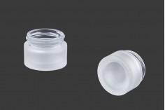 Малко стъклено бурканче 15 мл за крем в 3 цвята  (амбер, мат, прозрачно) 