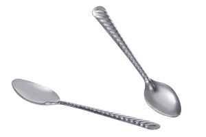 Сребриста метална лъжичка - 9.5 см-изображение_размери