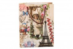 Eiffel kulesi desenli hediye poşeti   210 x 100 x 260 mm