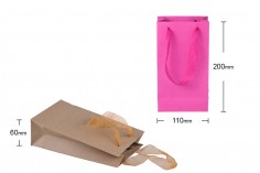 Saplı şerit 2 cm farklı renklerde tabakalı hediye kağıt çanta