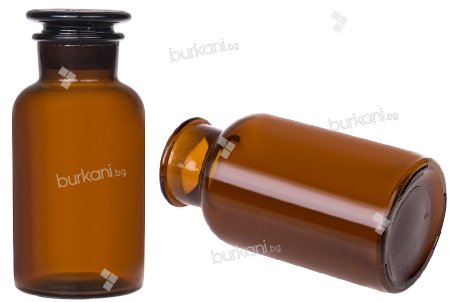 Cam kapaklı cam amber şişe 500 ml