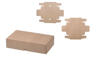 Крафт кутия за съхранение без прозорец, с размери 240x130x60mm-изображение_размери