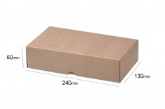 Крафт кутия за съхранение без прозорец, с размери 240x130x60mm 
