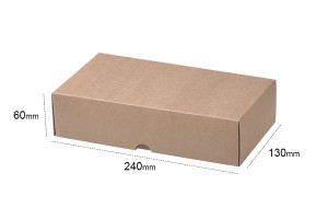 Крафт кутия за съхранение без прозорец, с размери 240x130x60mm-изображение_група