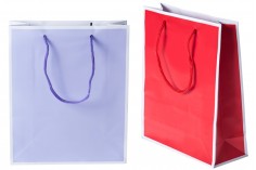 Хартиена подаръчна торбичка в 2 цвята с размери  200x80x240
