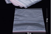 Прозрачен плик с цип с размери  28x38 cm - 100 бр, / пакет 