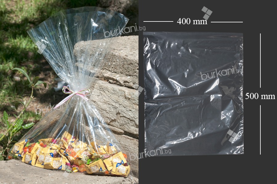 Торбичка - термосвиваемо фолио (POF shrink) с размери  400x500 mm - 1кг = 112 броя.