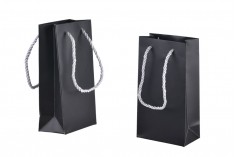Черна матова подаръчна торбичка с размер 110x60x200