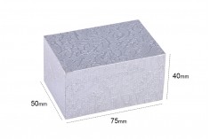 Дървена сребриста кутив  75x50x40 мм