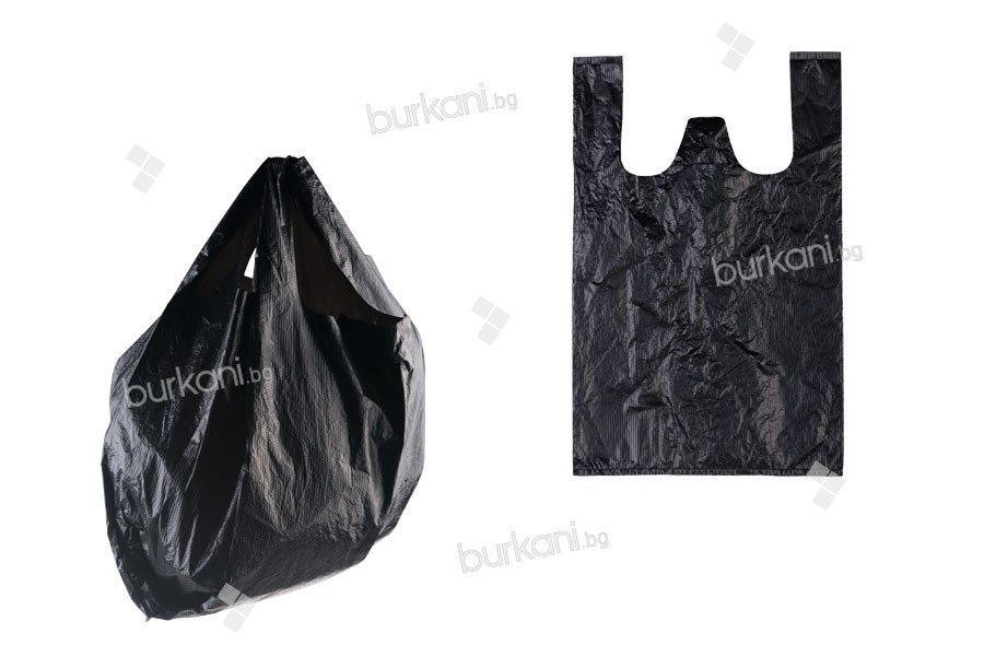 Пластмасови торбички черни с размери  26x40 cm