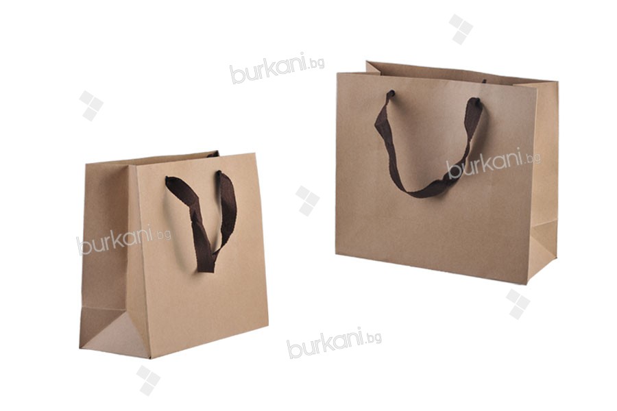 Подаръчна КРАФТ екологична кафява чанта с размер -  260x110x230