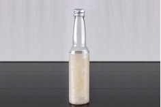 Пластмасова прозрачна бутилка 150 мл с алуминиева сребриста капачка с уплътнител 