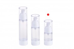 Пластмасова прозрачна Airless бутилка 15 ml
