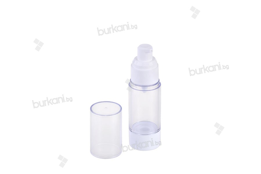 Прозрачна пластмасова опакова Airless за крем  30 ml