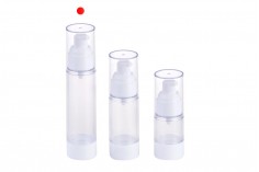 Прозрачна пластмасова бутилка Airless за крем  50 ml