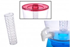 Пластмасов съд с канелки и вътрешна тръба за лед в 3 цвята - 13 литра