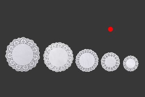Хартиена бяла дантела за бурканчета и бутилки 114 mm - 100 броя в опаковка-изображение_размери