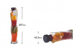 Стъклени бутилки със зеленчуци за декорация на кухнята - 320 мл