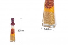  Стъклена бутилка с  плодове за декорация на кухнята - 120 мл
