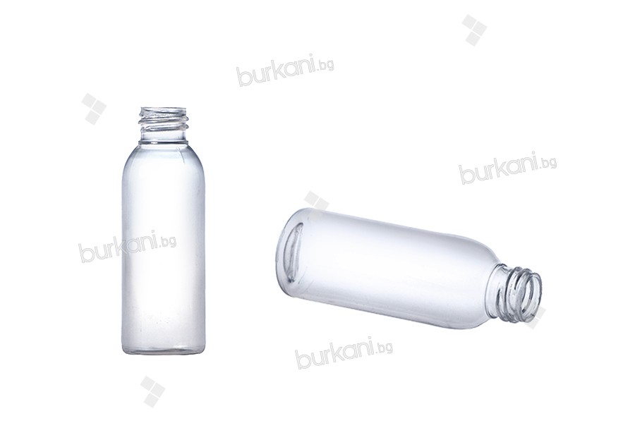 Пластмасова прозрачна  PET бутилка 55 мл за крем (масла, шампоан и др.) PP20