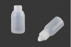 Plastik şişe konik akışına ve 25 ml kapak