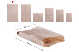Маслоустойчив крафт кафяв хартиен плик с размери  220x50x380 без прозорец-изображение_размери