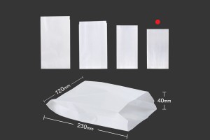 Маслоустойчив хартиен плик с размери 120x40x230 мм-изображение_размери