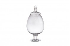 Стъклен декоративен съд със стъклен капак  10 литра 44/8