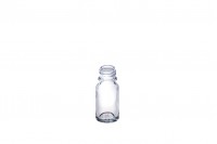 Стъклена прозрачна бутилка за етерични масла 10 мл с гърловина  PP18