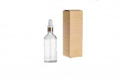Прозрачна стъклена бутилка 50 мл за етерични масла с гърловина PP18