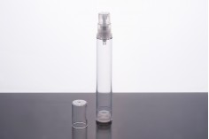 Прозрачна пластмасова airless опаковка за крем, лосиони или серуми 15 мл 
